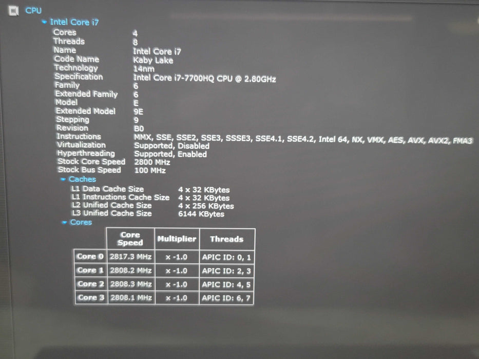 Dell XPS 15 9560 i7-7700HQ 16GB DDR4 GTX 1050 256GB SSD  β Lap200