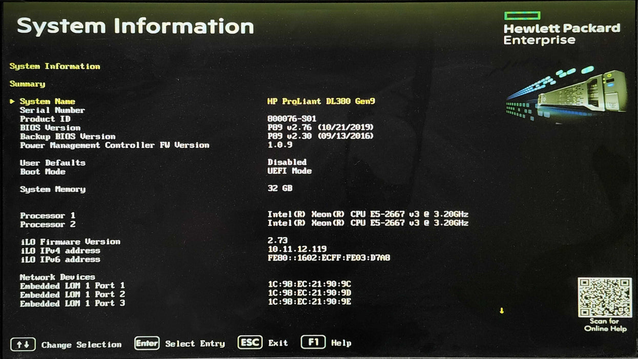 HP DL 380 Gen9 2U 8x2.5", 2x Xeon E5-2667v3, 32GB DDR4, P440ar, 2x 500W