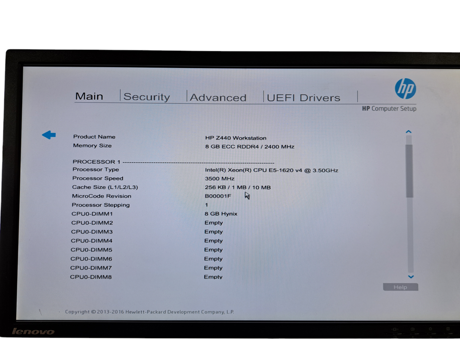 HP Z440 Workstation | Xeon E5-1620 v4 @3.50GHz ,8GB DDR4, K2200, 256GB SSD
