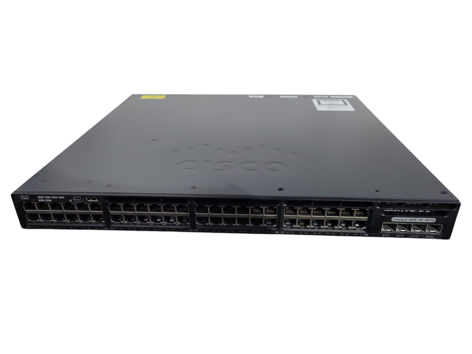 Cisco WS-C3650-48TS-S 48-Port 4X1G Gigabit Ethernet Network Switch !