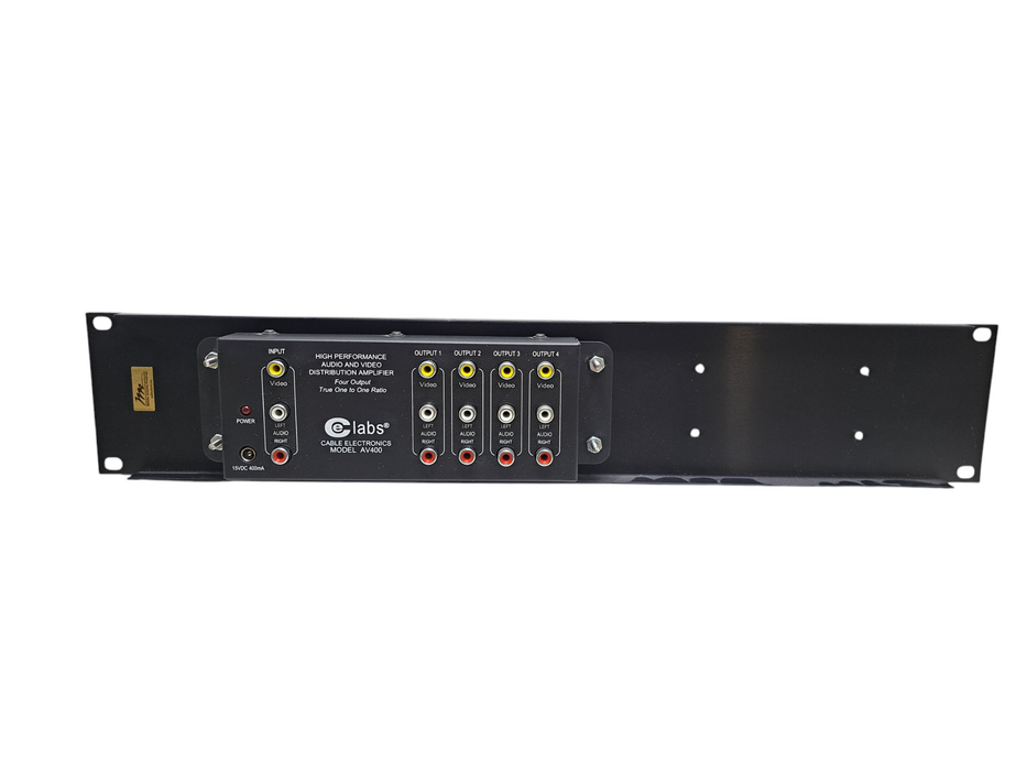 CE LABS AV400 Composite AV Distribution Amplifier w/ RackMount *READ*