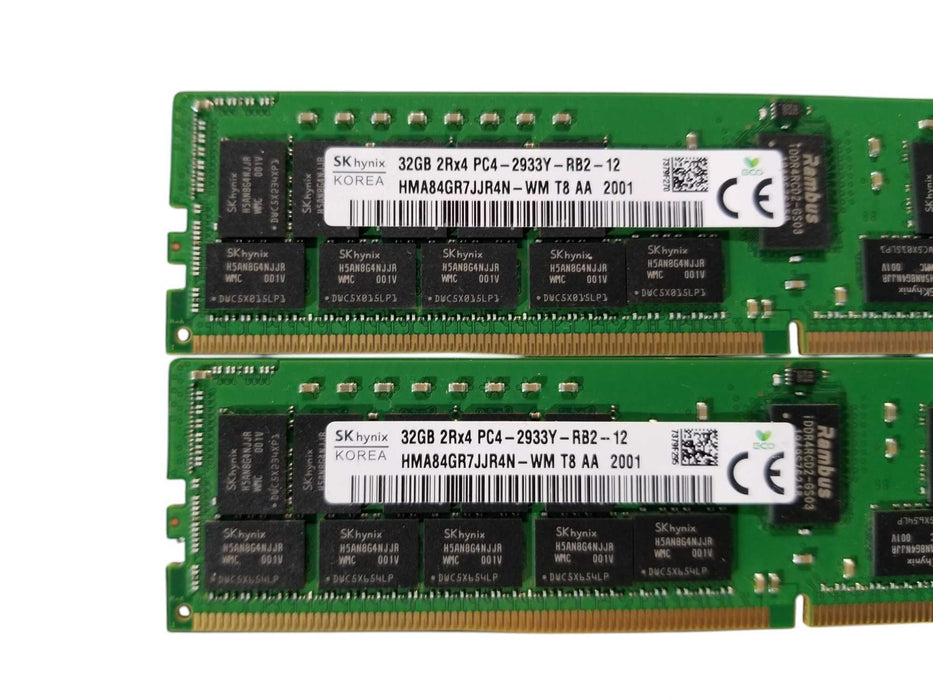 SK Hynix 64GB Bundle (2x32GB) 2Rx4 PC4-2933Y-RB2-12 DDR4 Server RAM Q