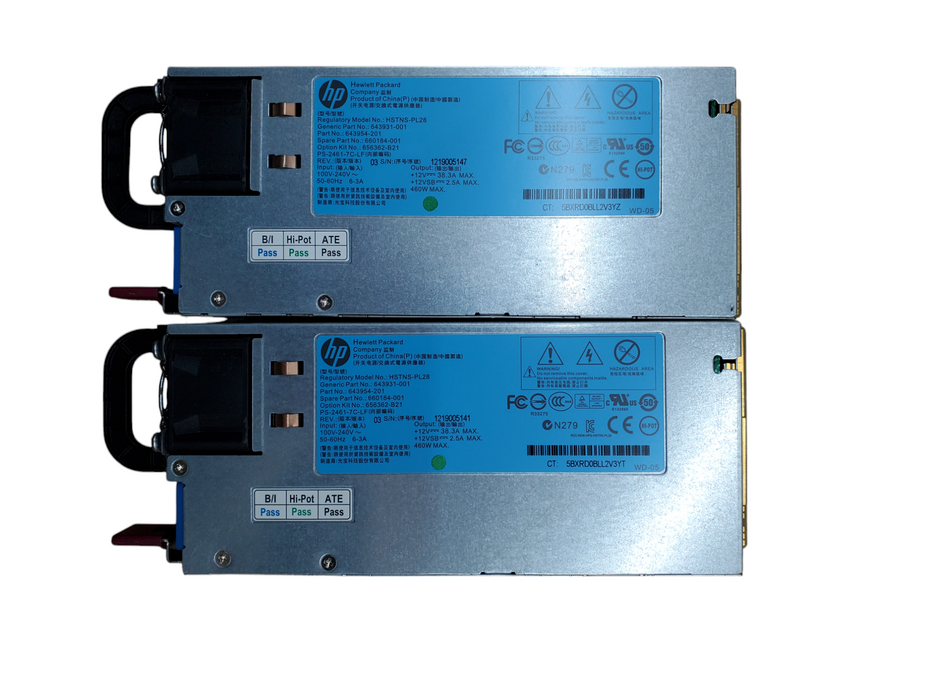 Lot 2x HP HSTNS-PL28 460W Server Power Supply