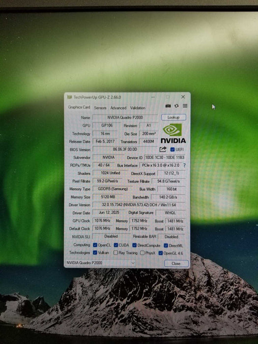 NVIDIA Quadro P2000 5GB GDDR5 - Graphics Card / 4x DisplayPort