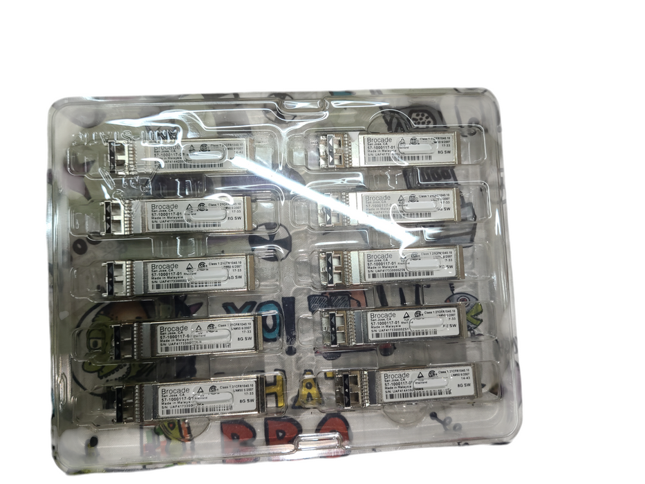 Lot 10x Brocade 57-1000332-01 32G LWL SFP28 10km1310nm Duplex Transceiver