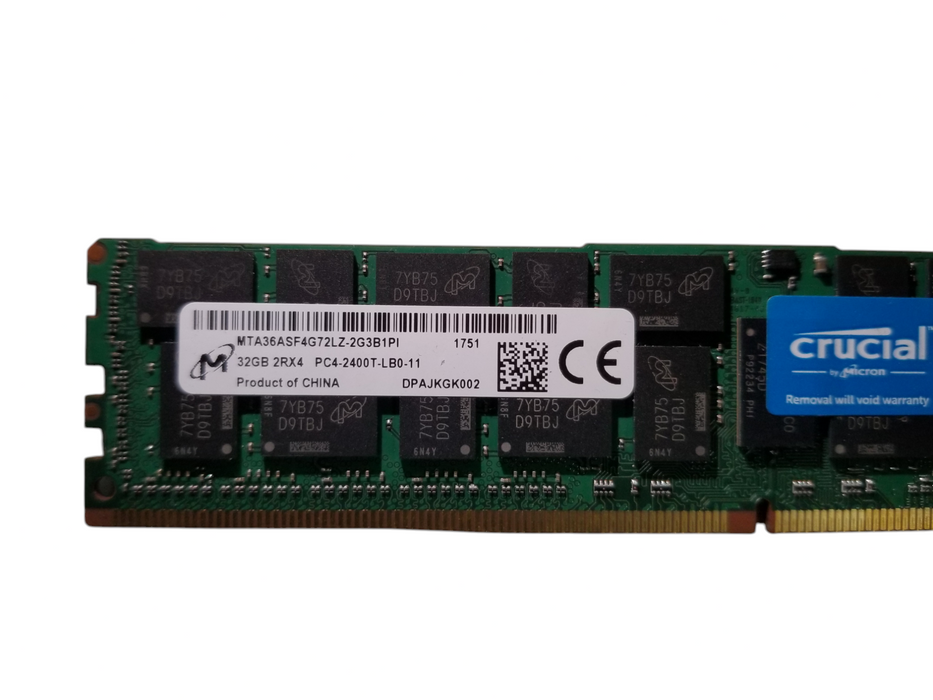 Micron 32GB PC4-2400T-LB0-11 DDR4 2Rx4 Server Memory RAM Q