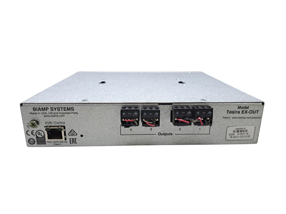 Biamp Tesira (EX-OUT) Half-Rack 4 Channel Mic/Line Output Expander *READ* Q)