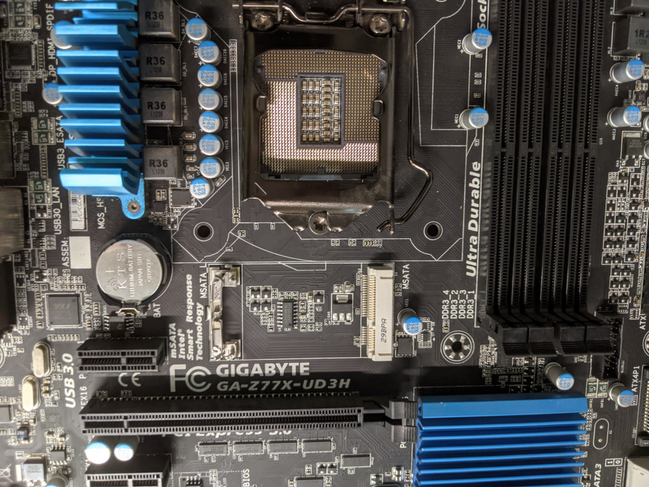 Gigabyte GA-Z77X-UD3H | No CPU/RAM/HDD | Desktop Motherboard | No Shield