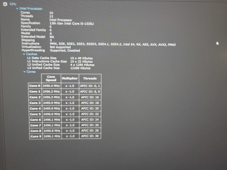 Lenovo ThinkPad T16 Gen 2 i5-1335U 32GB RAM 256GB NVMe β Lap200