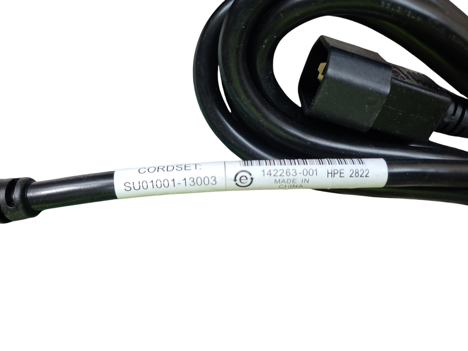 Lot 2x HPE 142263-001 C13 to C14 Power Cord / Jumper Cable - 6ft Black