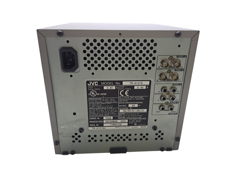 JVC TM-A101G Colour Broadcast Quality CRT Monitor )