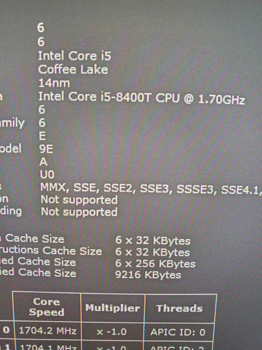 Lenovo Thinkcentre M720Q i5 8400T 16GB 256 SSD wifi