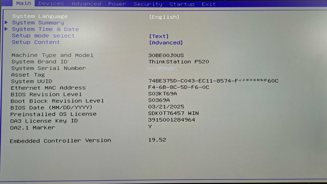 Lenovo ThinkStation P520 Xeon W-2235 @3.8GHz, 16GB RAM, Quadro P600, 512GB )