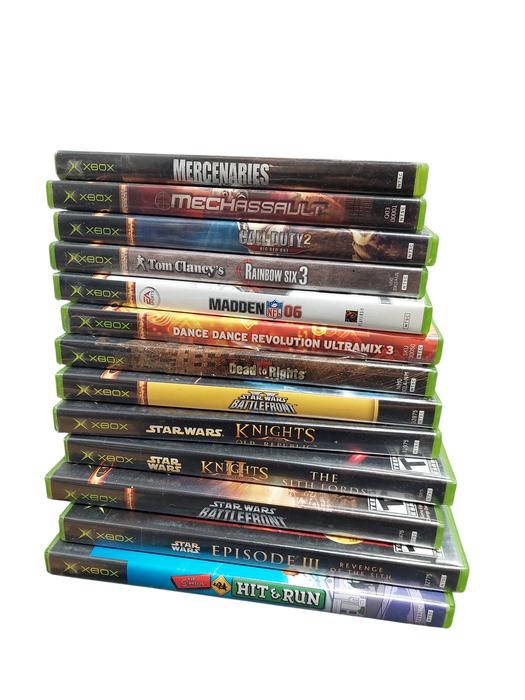 Bundle of 13 Xbox Original Games , Simpsons Hit & Run , Star Wars  =