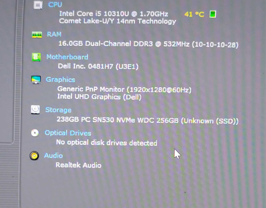 Dell Latitude 7210 2-in-1, i5-10310U 1.70GHz, 16GB DDR3, 256GB NVMe, No PWR _ Lap200