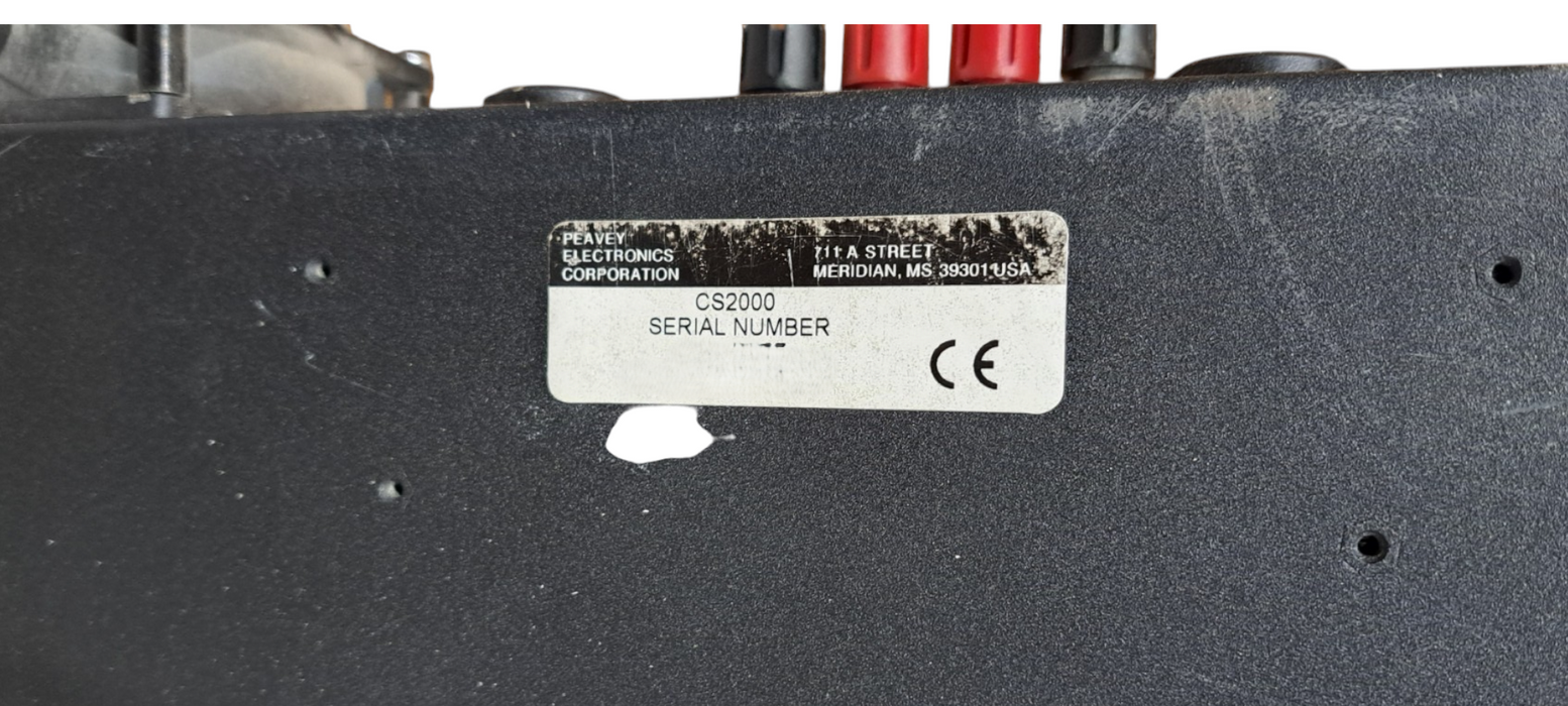 Peavey CS 2000 Amplifier | Power Tested Only