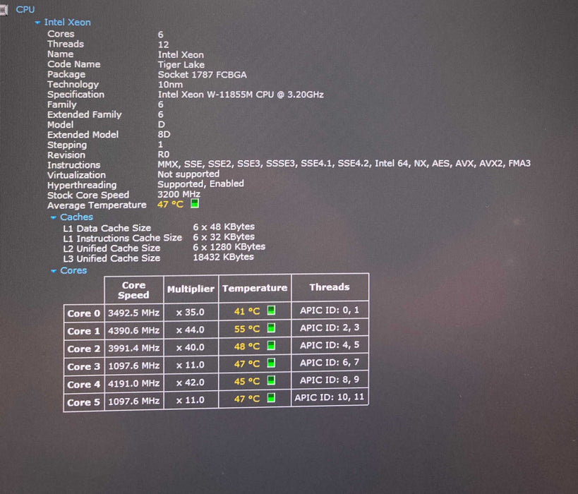 Lenovo ThinkPad P15 Gen 2 XEON W-11855M RTX A2000 4GB GPU64GB RAM 1TB SSD  Lap200