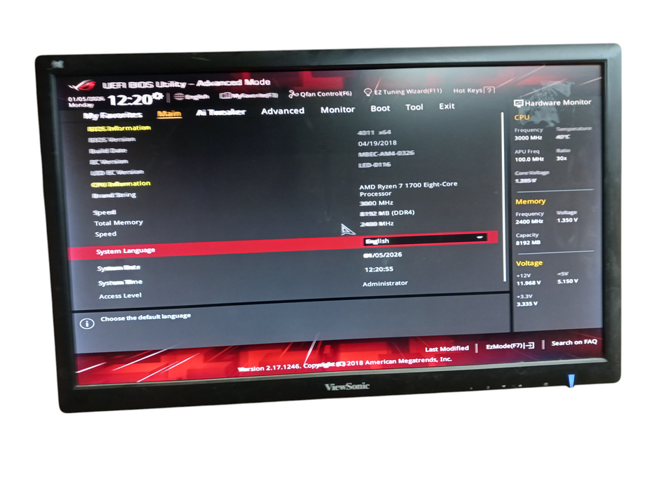 Corsair Custom PC AMD Ryzen 7 1700 Asus ROG Strix B350 8GB DDR4 No HDD