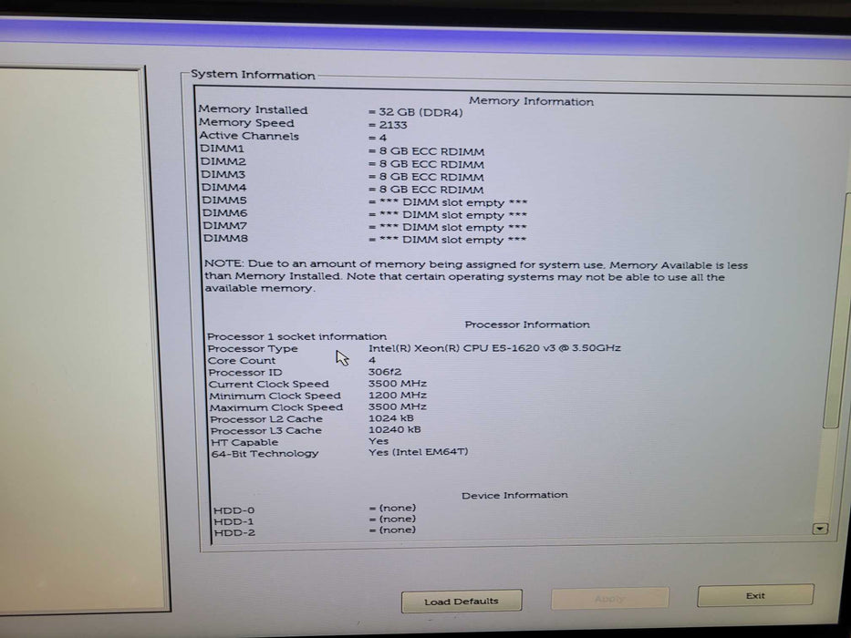 Dell Precision T5810 - Xeon E5-1620 v3 32GB DDR4 Quadro K620 685W PSU %