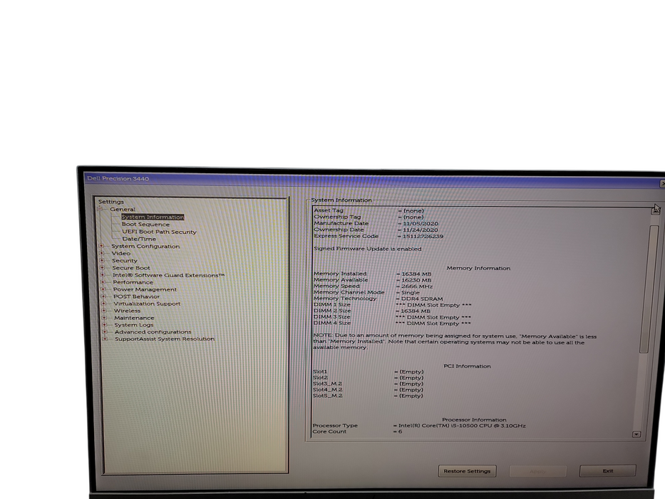 Dell OptiPlex 3440 SFF i5 - 10500 @ 3.10GHz 16GB DDR4 Ram  θ