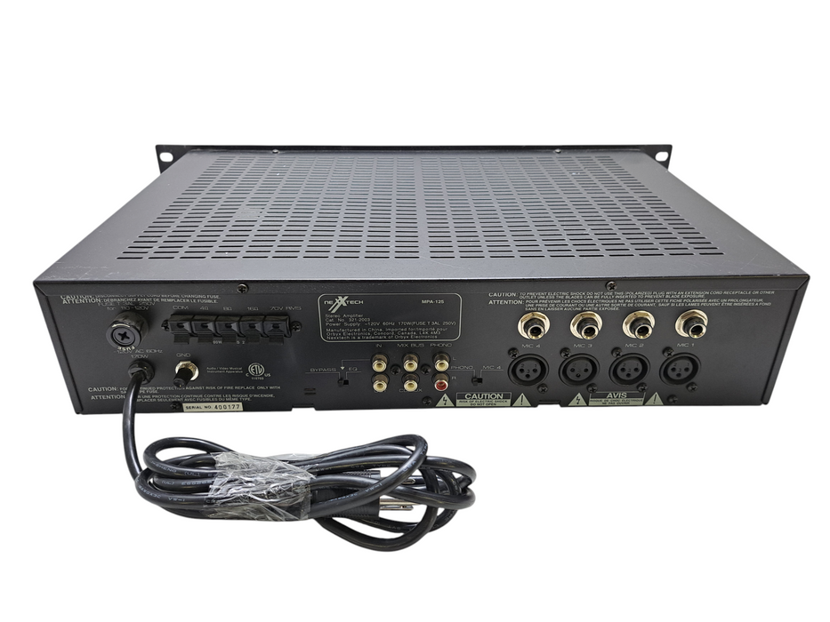 NexxTech MPA-125 | 100W PA Amplifier/Mixer Rackmountable *READ* )