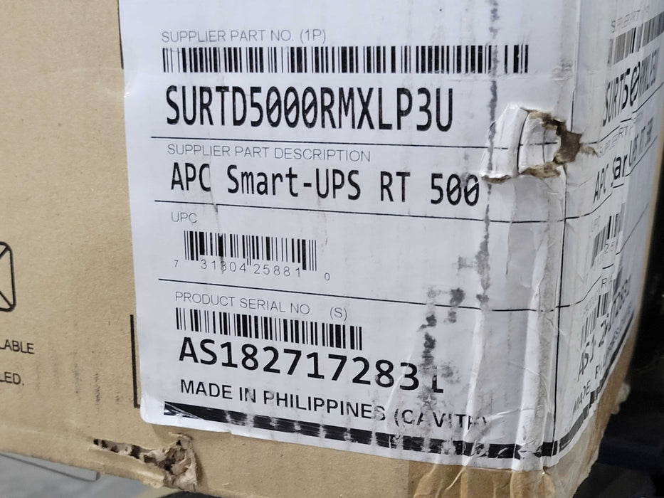 New Open-Box APC Smart-UPS RT 500 SURTD5000RMXLP3U  _