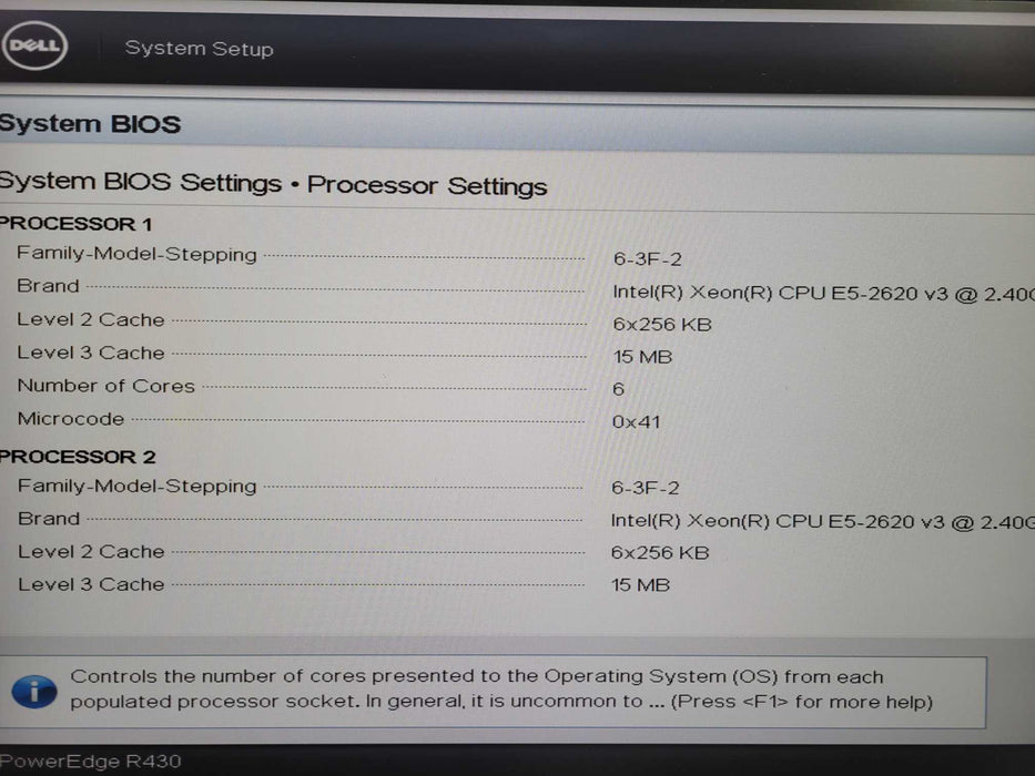 Dell PE R430 - 2x Xeon E5-2620 v3 8GB DDR4 NO HDD PERC H330 Mini 2x550W !