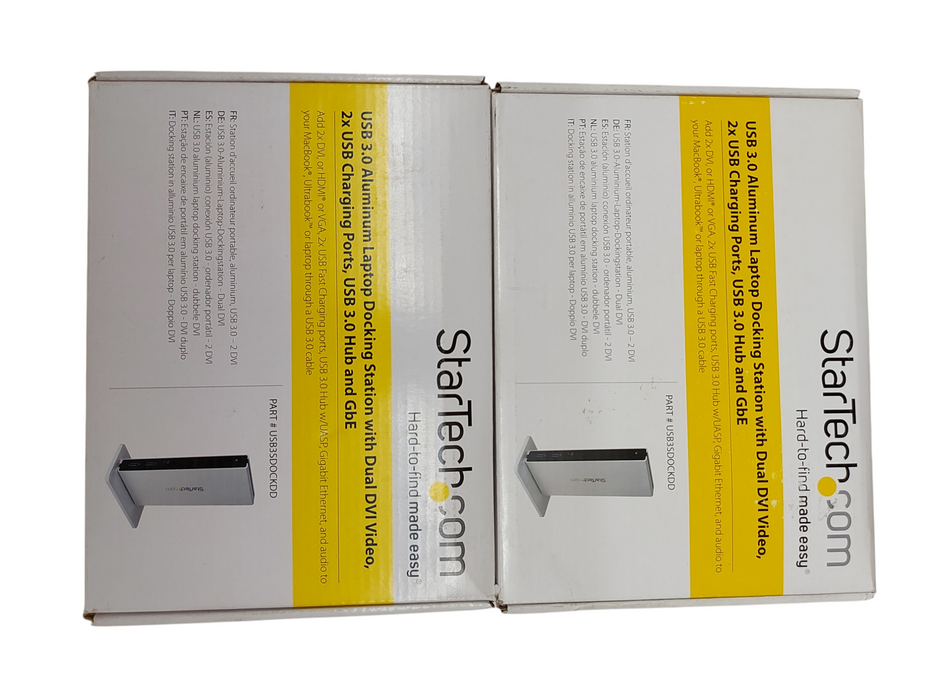 Lot 2x StarTech USB3SDOCKDD Dual DVI video USB 3.0 Docking Station