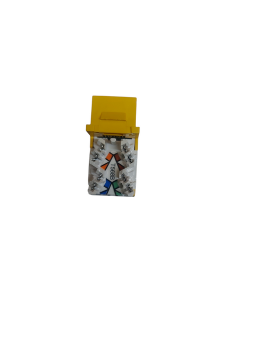 Lot 17x Hubbell HXJ6Y Cat6 RJ45 Keystone Jack Yellow T568A/B