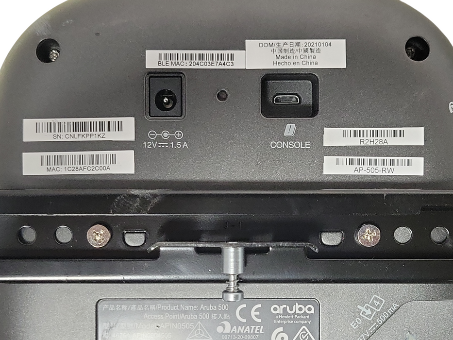 Aruba Networking AP‑505 (RW) Dual Radio 2x2 802.11ax Internal Antennas AP Q_