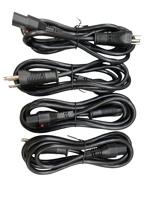 Lot 4x Hospital Grade 5-15P to Locking C13 Power Cable 18AWG SJT 10A/125V
