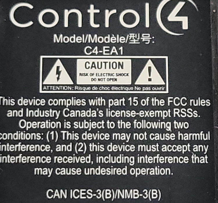 Control4 C4-EA1 Entertainment & Automation Controller, READ _