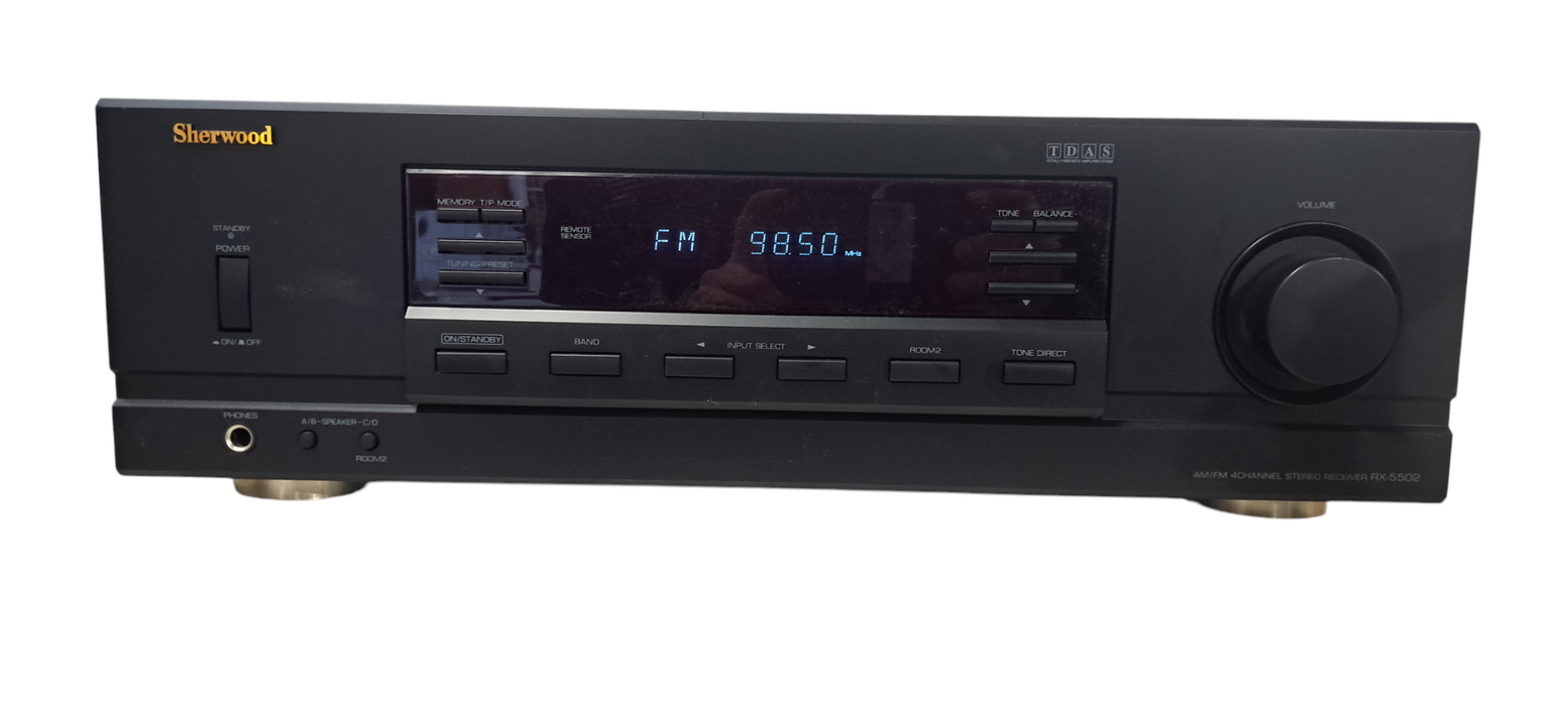 Sherwood RX-5502 Stereo AM/FM 4-Channel Receiver Amplifier | No Remote ...