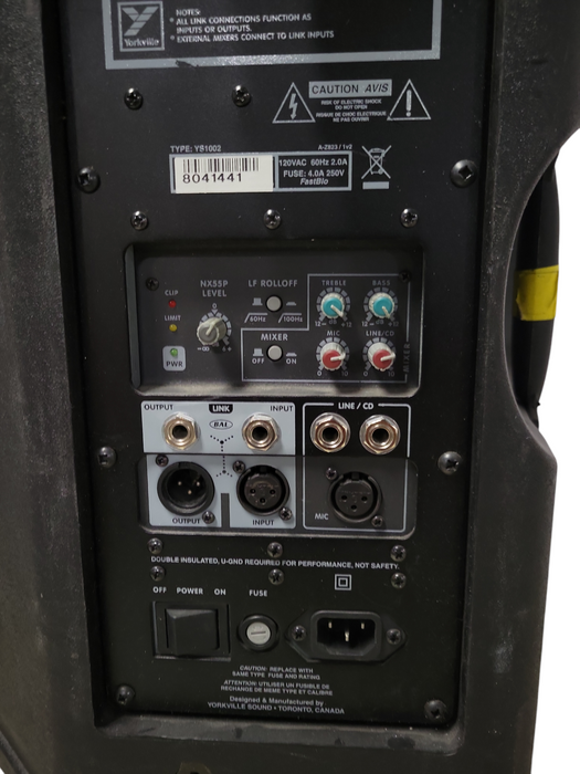 Yorkvile nx55p 550 Watt Powered Loudspeaker Enclosure, READ _