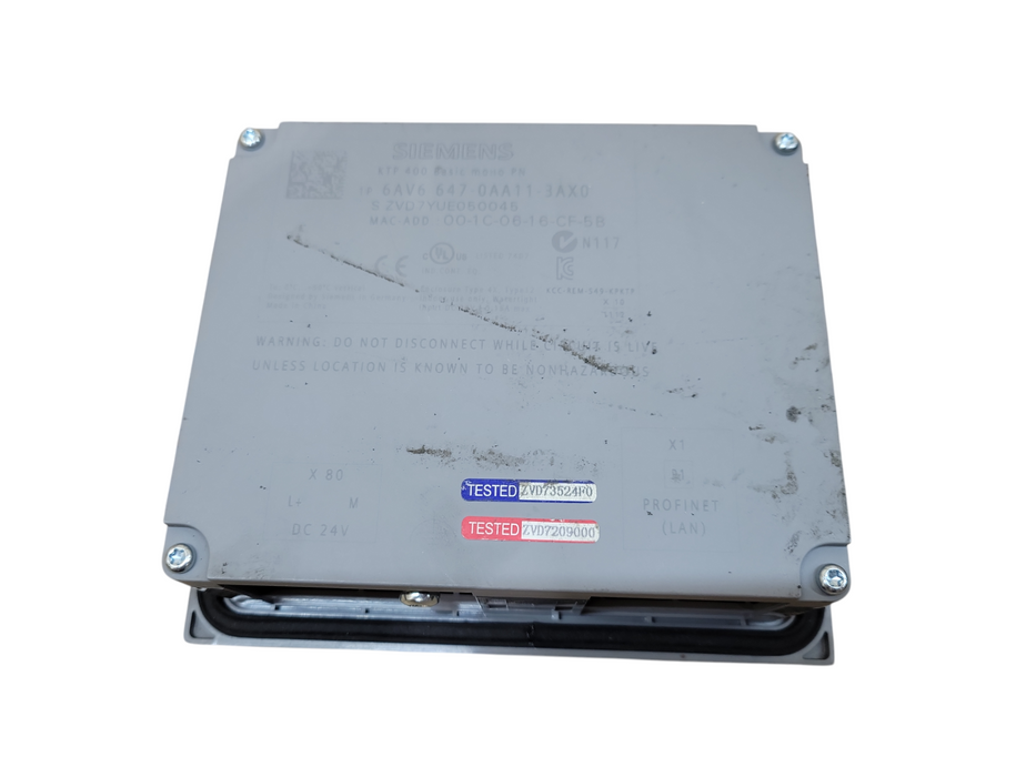 Siemens 6AV6 647-0AA11-3AX0 KTP 400 Basic Mono PN *READ* !