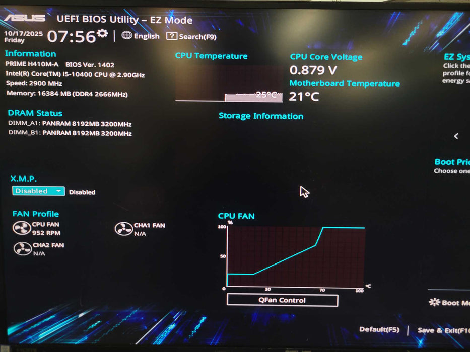 Intel Core i5-10400 ASUS PRIME H410M-A 16GB DDR4 NO HDD 550W PSU %