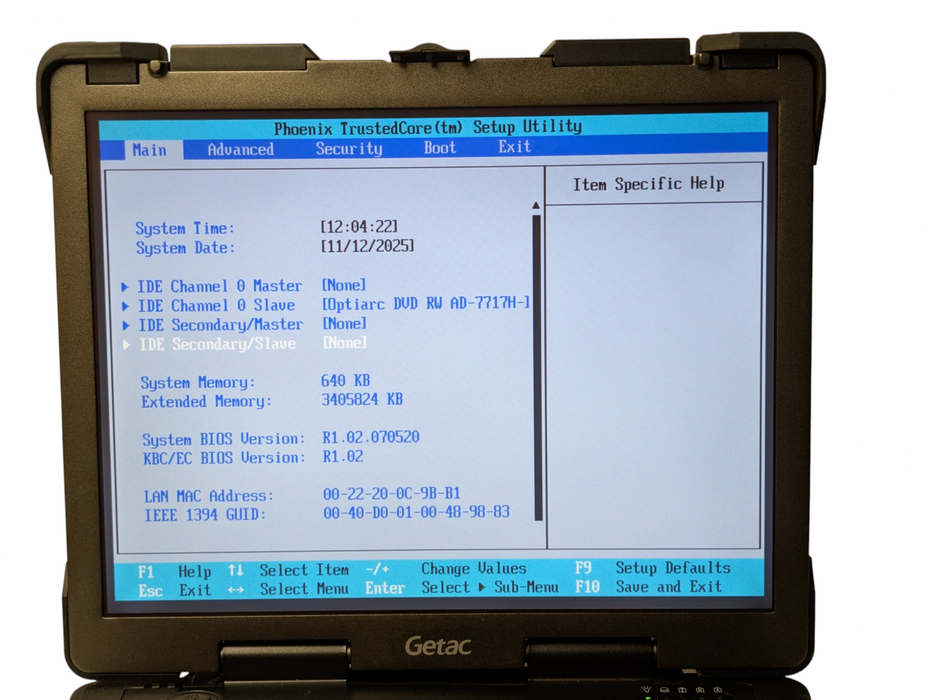 Getac M230-N Rugged Laptop Intel Core 2 Duo NVIDA GPU PLESE READ  - Lap200