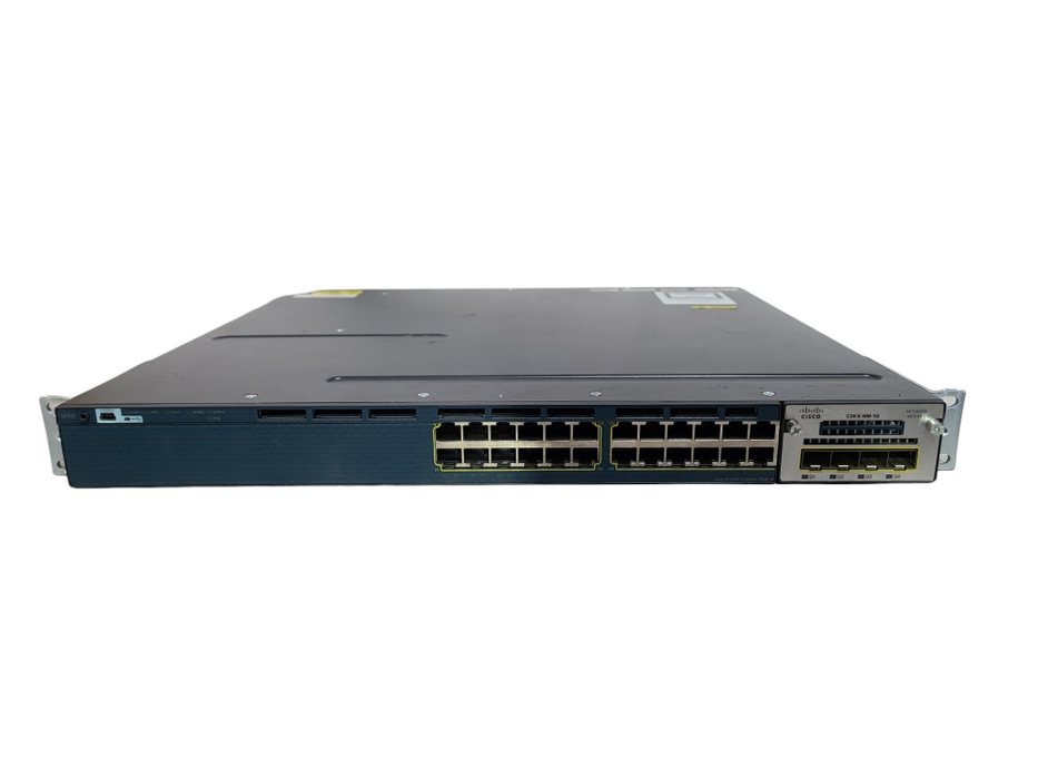 Cisco WS-C3560X-24P-E 24-Port Gigabit PoE+ Switch, C3KX-NM-1G, 1x PSU