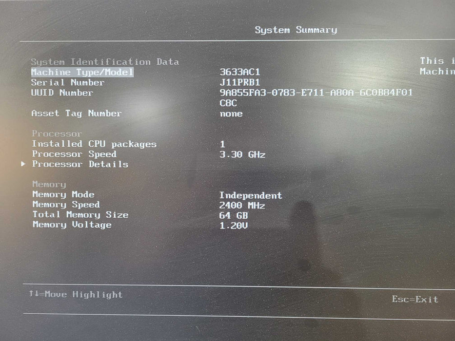 Lenovo System x3250 M6 1U 4x3.5", Xeon E3-1220v6 3.00GHz, 64GB RAM, 1xPSU !