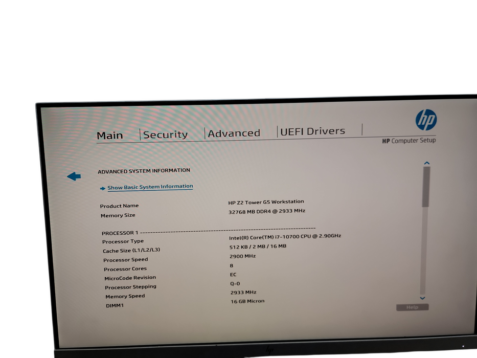 HP Z2 Tower G5 Workstation i7 - 10700 @ 2.90GHz 32GB DDR4 Ram  θ