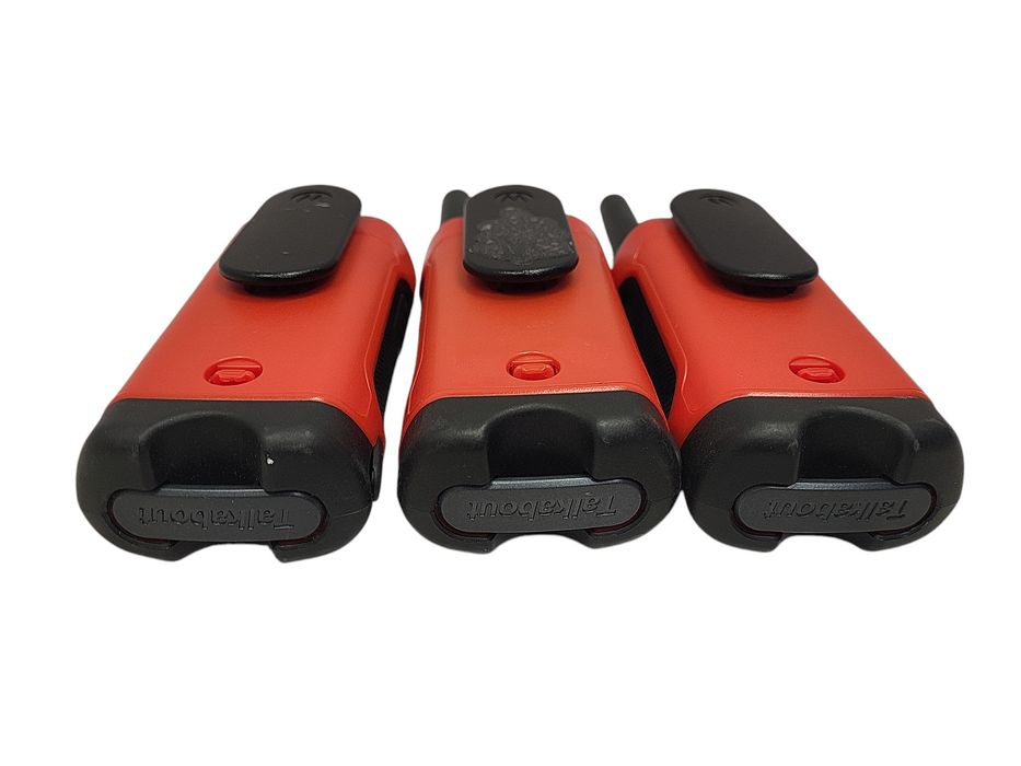 MOTOROLA T265 Rechargeable Emergency Preparedness 2-Way Radio Orange (3 Pack) $