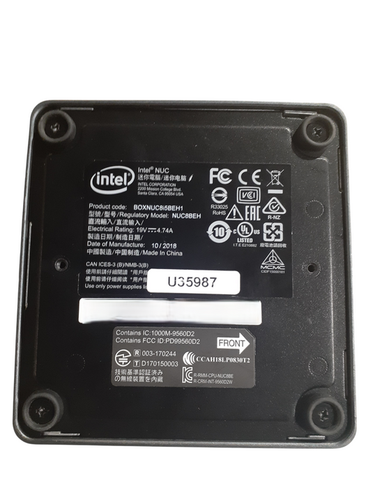 Intel NUC nuc8i5BEH i5-8259U @ 2.30 GHz 12GB RAM 256GB NVMe