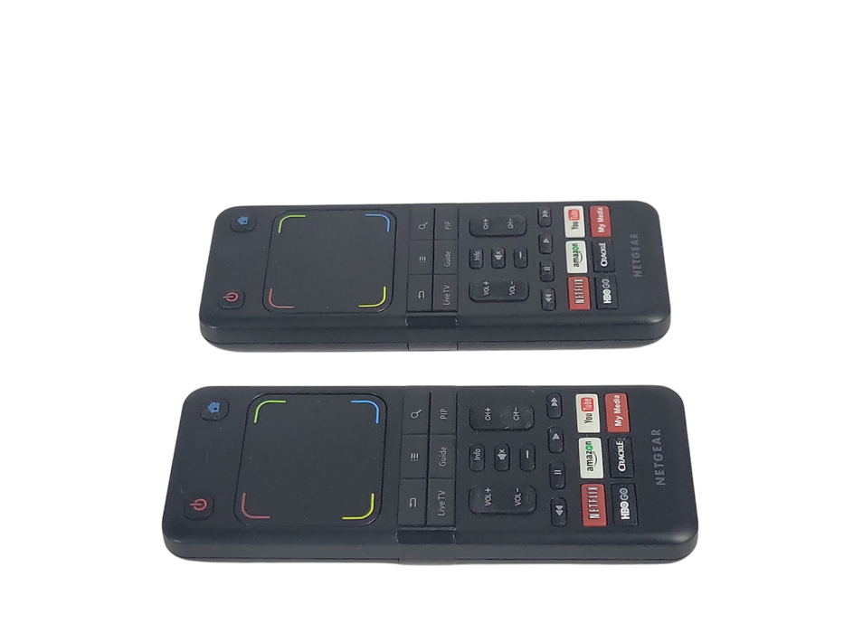 Lot of 2x Netgear remote controls with keyboard, READ _