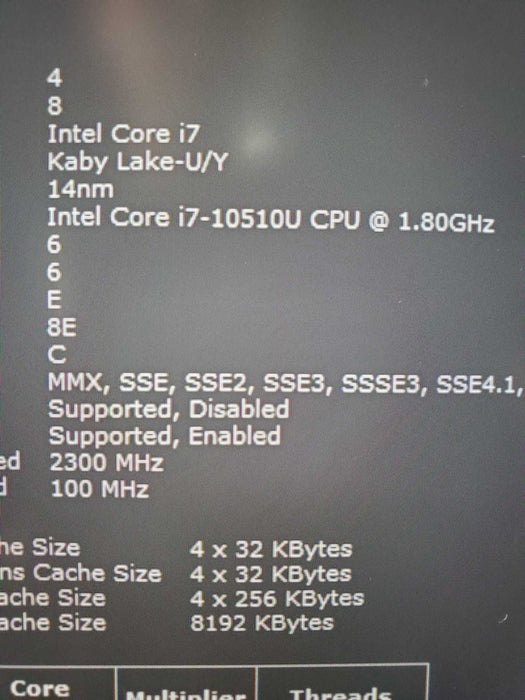 LENOVO ThinkPad X1 Carbon Gen 8 14-inch i7-10510U 16GB 256Gb NVME  Lap200
