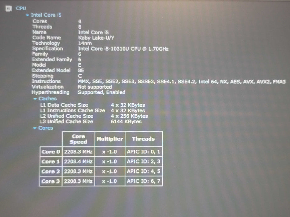 Lenovo ThinkPad T14 i5-10310U 16GB DDR4 256GB NVMe TOUCH  β Lap200