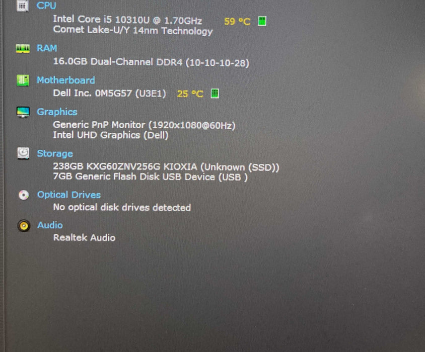 Dell Latitude 7410 Core i5-10310U@1.7GHz vPRO 16GB RAM 256GB SSD  Lap200