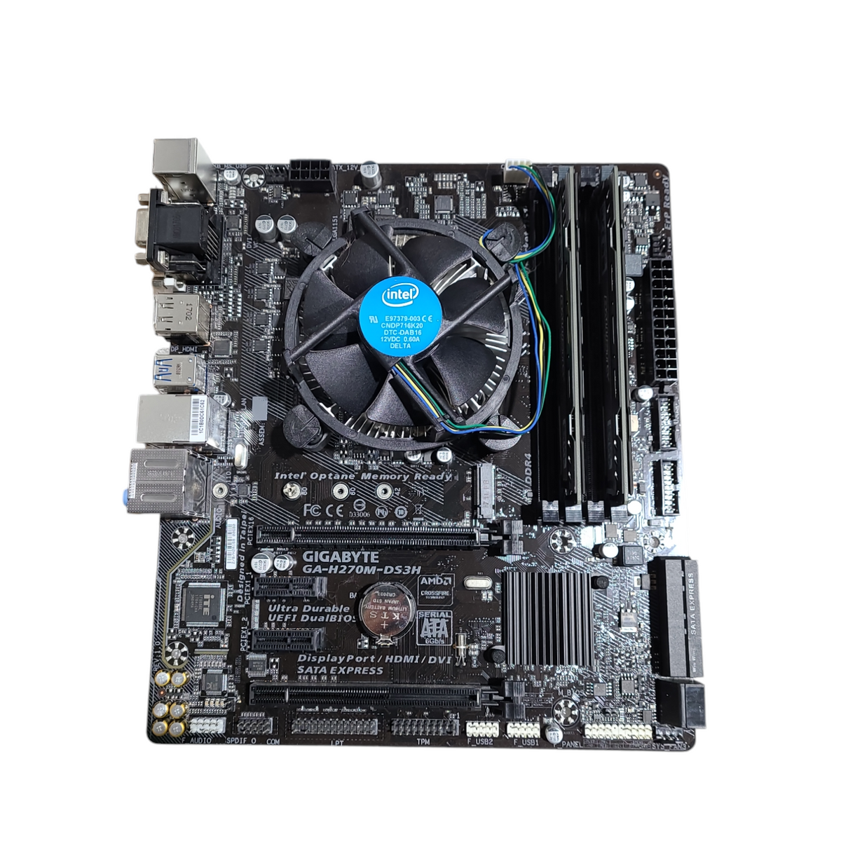 Intel i7 7700、DDR4 28GB、H270 Gigabyte GA-H270M-DS3H Motherboard W/ Core i7-7700 @ 3.60GHz
