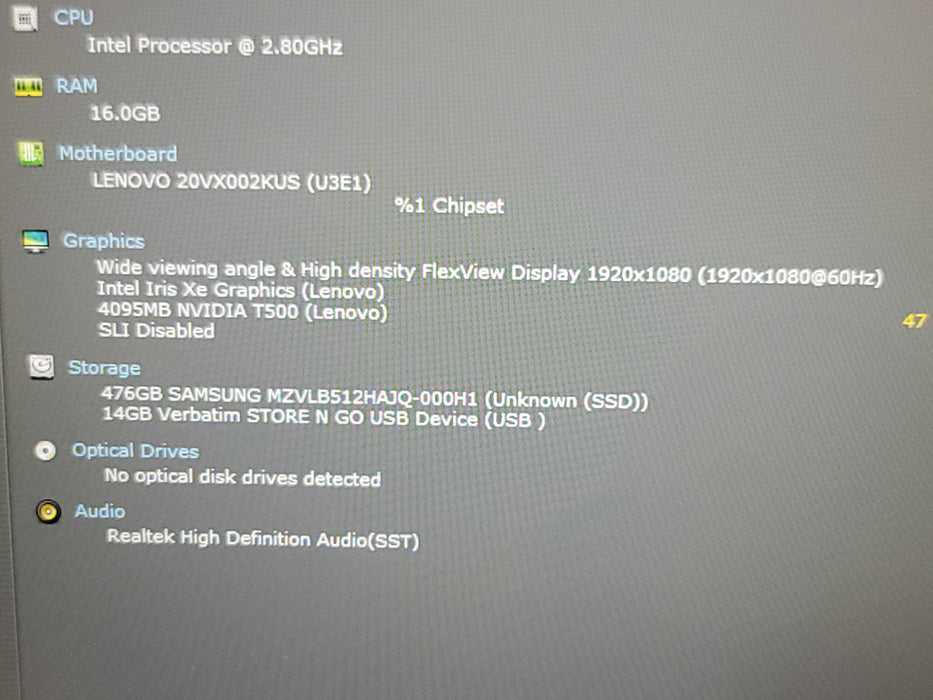 Lenovo ThinkPad P14s Gen 2 | i7-1165G7| 16GB DDR4| T500| 512GB SSD READ β Lap200