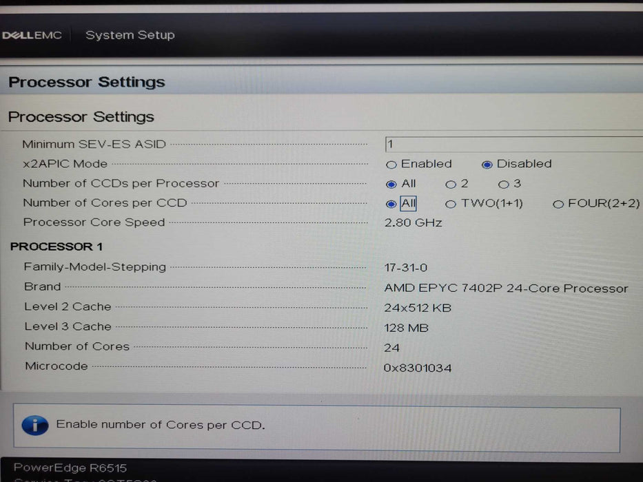 Dell PowerEdge R6515 1U 10-Bay SFF AMD EPYC 7420P 24-Core, 64GB, 2x PSU _