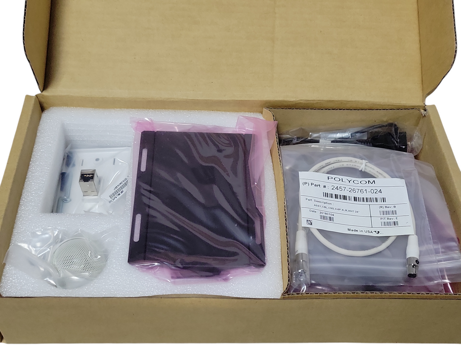 Open-Box Polycom White MIC3 Ceiling Mount Mic Array 2215-26927-001 _